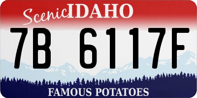 ID license plate 7B6117F