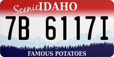 ID license plate 7B6117I