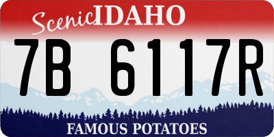 ID license plate 7B6117R