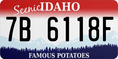 ID license plate 7B6118F
