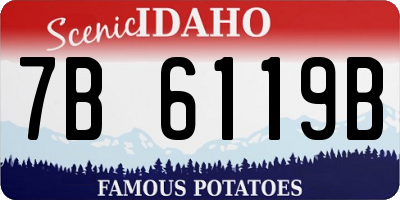 ID license plate 7B6119B
