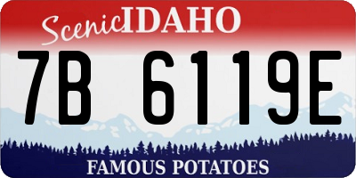 ID license plate 7B6119E