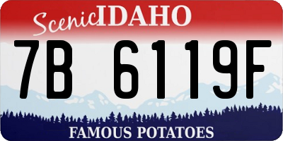ID license plate 7B6119F