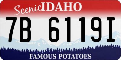 ID license plate 7B6119I