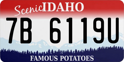 ID license plate 7B6119U
