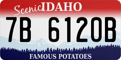 ID license plate 7B6120B