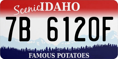 ID license plate 7B6120F