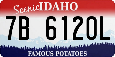 ID license plate 7B6120L