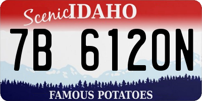 ID license plate 7B6120N