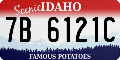 ID license plate 7B6121C