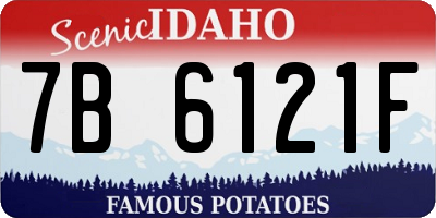 ID license plate 7B6121F