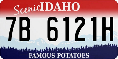 ID license plate 7B6121H
