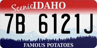 ID license plate 7B6121J