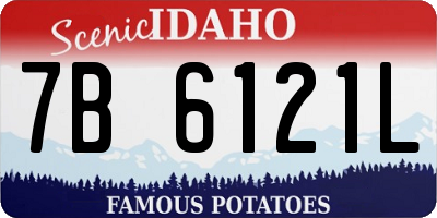 ID license plate 7B6121L