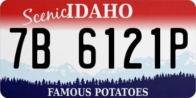 ID license plate 7B6121P