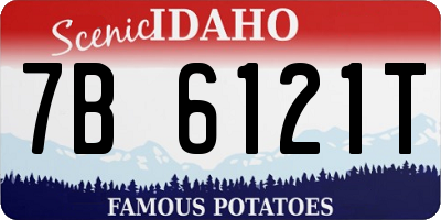 ID license plate 7B6121T