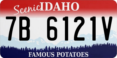 ID license plate 7B6121V