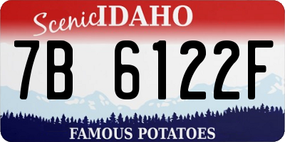 ID license plate 7B6122F