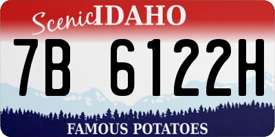 ID license plate 7B6122H
