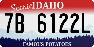 ID license plate 7B6122L