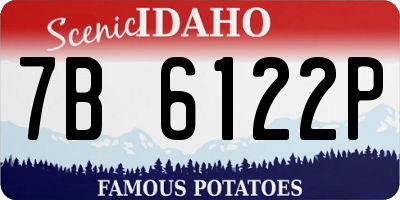 ID license plate 7B6122P
