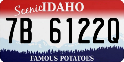 ID license plate 7B6122Q