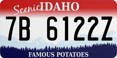 ID license plate 7B6122Z