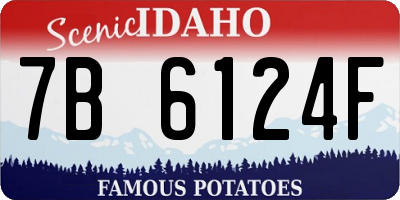 ID license plate 7B6124F