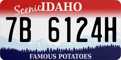 ID license plate 7B6124H
