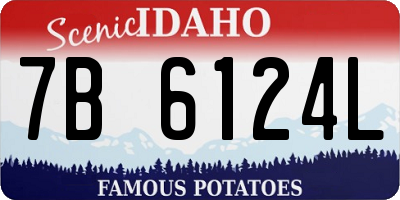ID license plate 7B6124L