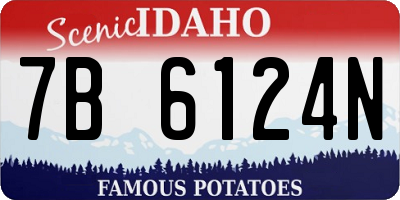ID license plate 7B6124N
