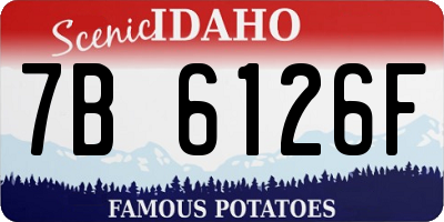 ID license plate 7B6126F
