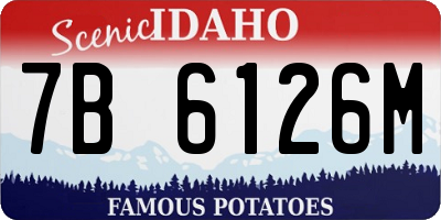 ID license plate 7B6126M