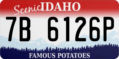 ID license plate 7B6126P