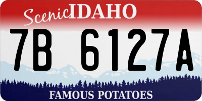 ID license plate 7B6127A