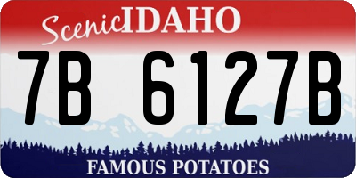 ID license plate 7B6127B