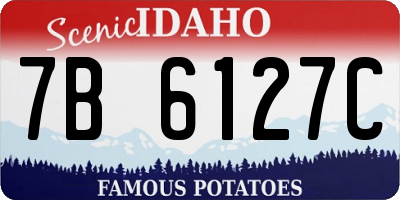 ID license plate 7B6127C
