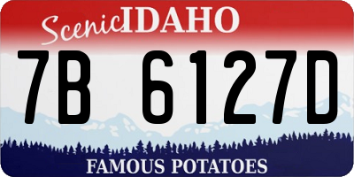 ID license plate 7B6127D