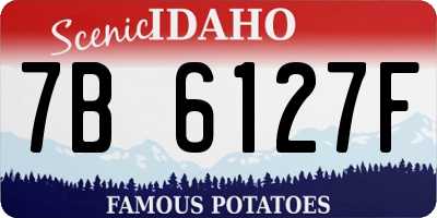 ID license plate 7B6127F