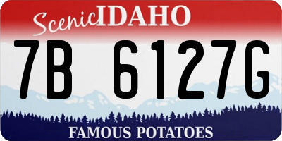 ID license plate 7B6127G