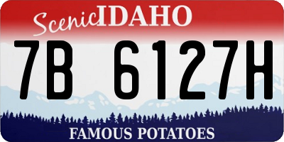 ID license plate 7B6127H