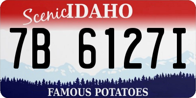 ID license plate 7B6127I