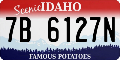ID license plate 7B6127N