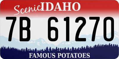 ID license plate 7B6127O