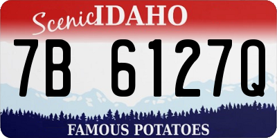 ID license plate 7B6127Q