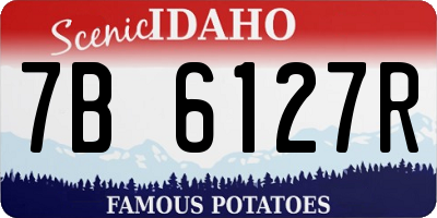 ID license plate 7B6127R