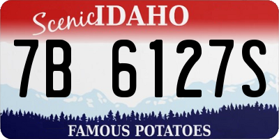 ID license plate 7B6127S