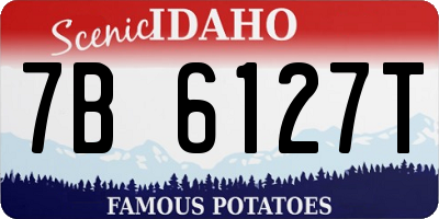 ID license plate 7B6127T