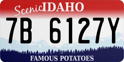 ID license plate 7B6127Y