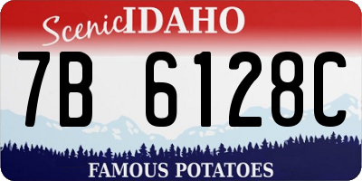 ID license plate 7B6128C